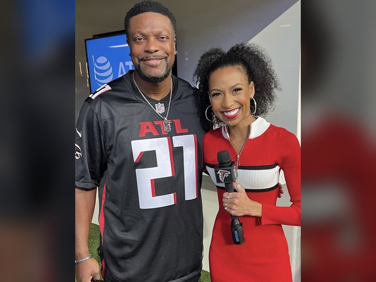 Chelsea with Chris Tucker on Falcons game day